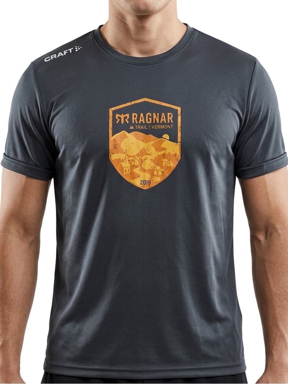 CRAFT Ragnar Trail Vermont 2019 Running Shirt Men’s M Gray Race Tee